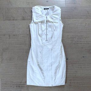 Tahari Collared Sleeveless Sheath Zip-Up Dress